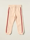 Chloé Side-stripe Cotton Track Trousers In Pink