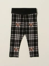 BURBERRY LEGGINGS IN STRETCH COTTON WITH THOMAS BEAR,C24727002