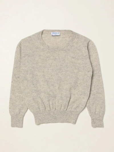 Siola Kids' Cashmere Jumper In Grey