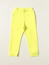 Balmain Kids' Jogging Pants With Logo In Yellow