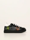 MOSCHINO BABY SNEAKERS IN LEATHER,347383002