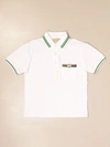 GUCCI POLO SHIRT WITH VINTAGE LOGO,C00571001