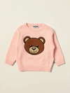 Moschino Baby Babies' Sweater In Cotton Blend In Pink