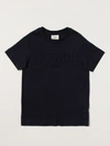 Fendi Kids' Basic Cotton Tshirt In Navy