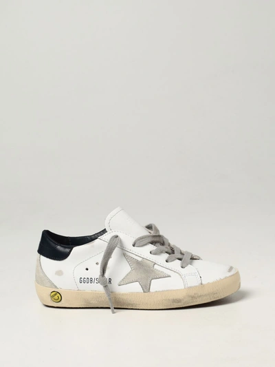 Golden Goose Kids' Super-star Classic  Trainers In Leather And Suede In White