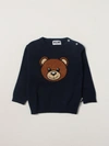 Moschino Baby Babies' Sweater In Cotton Blend In Blue