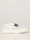 Mm6 Maison Margiela Logo Leather Blend Slip-on Sneakers In White