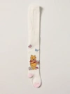 Monnalisa Socks With Winnie The Pooh In Yellow Cream