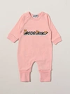 Moschino Baby Babies' Onesie With Logo In Pink