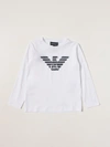 Emporio Armani Kids' Cotton Tshirt With Logo In White