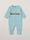 Moschino Baby Babies' Onesie With Logo In Sky Blue