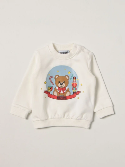 Moschino Baby Babies' Jumper With Teddy Print In White