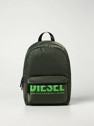 Diesel Nylon Rucksack In Green