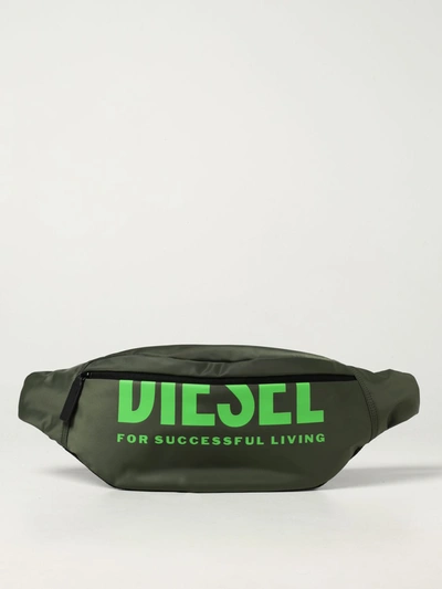Diesel Pouch In Nylon In Green