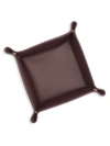 Royce New York Leather Catchall Tray In Burgundy