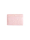 Royce New York Croc-embossed Leather Card Case In Light Pink