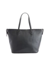 Royce New York Pebble Grain Leather Wide Tote In Black