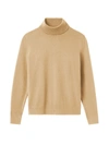 Lafayette 148 Lurex Cashmere Turtleneck In Ginger Root