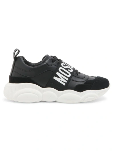 Moschino Logo Strap Sneakers - 黑色 In Black
