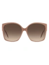 Jimmy Choo Noemi 61mm Square Sunglasses In Brown