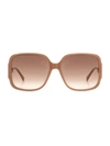 Jimmy Choo Tara 59mm Oversized Square Sunglasses In Brown