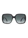 Jimmy Choo Tara 59mm Oversized Square Sunglasses In Black
