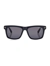 Tom Ford Buckley-02 56mm Wayfarer Sunglasses In Shiny Black Smoke Lenses