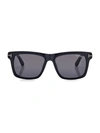 Tom Ford Men's Buckley-02 Square Acetate Sunglasses In Shiny Black Smoke Lenses