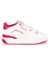 Just Don Low-top Basketball Sneakers In White Red