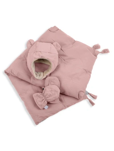 7am Baby's 3-piece Airy Cub Cold Weather Gift Set In Pink