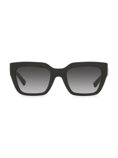Valentino Square Gradient Sunglasses In Dark Grey Polar