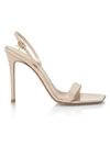 Gianvito Rossi Vernice Ribbon Patent Leather Sandals In Mousse