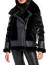 DAWN LEVY MEL LEATHER COMBO JACKET,400015283722