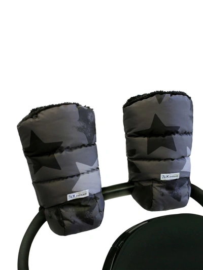 7am Warmmuffs Plush Attachable Stroller Gloves In Stella