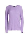 Atm Anthony Thomas Melillo Destroyed Wash Long-sleeve Slub Jersey Tee In Lilac