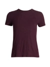 Atm Anthony Thomas Melillo Cotton Schoolboy Crewneck Tee In Merlot