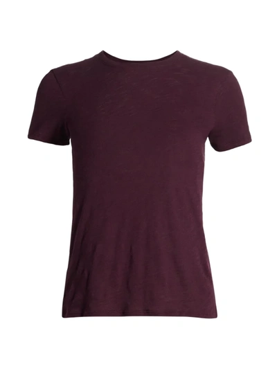 Atm Anthony Thomas Melillo Cotton Schoolboy Crewneck Tee In Merlot