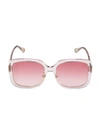 Chloé Women's Esther 57mm Square Sunglasses In Pink/orange
