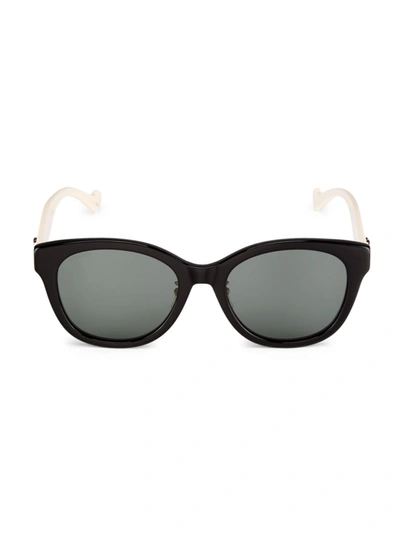 Gucci Generation 56mm Square Sunglasses In Shiny Black