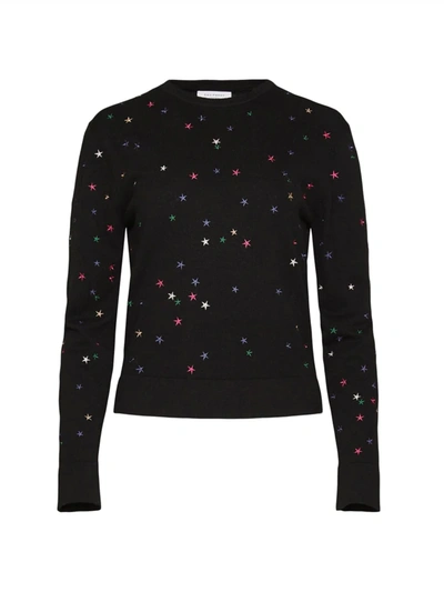 Equipment Nartelle Star Embroidered Crewneck Sweater In True Black