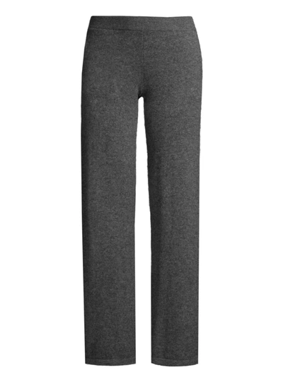 Misook Wide-leg Cashmere Pants In Charcoal
