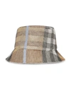 BURBERRY CRYSTAL-EMBELLISHED CHECK BUCKET HAT,400014839966