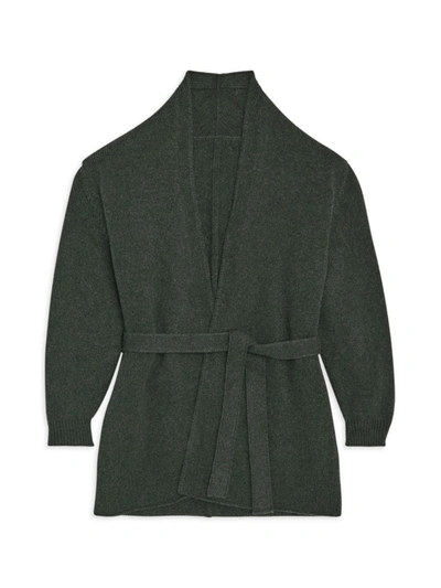 The Row Kids' Little Girl's & Girl's Huey Cashmere Cardigan In Forest Green