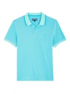 Vilebrequin Palatin Logo-embroidered Cotton-piqué Polo Shirt In Azur