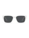 Versace 57mm Square Sunglasses In Solid White