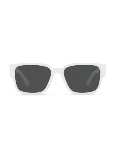Versace 57mm Square Sunglasses In Solid White