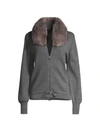 Kobi Halperin Whitney Faux Fur Jacket In Grey Melange