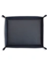 Royce New York Large Leather Catchall Valet Tray In Navy Blue