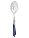 Vietri Aladdin Antique Aqua Slotted Serving Spoon In Blue