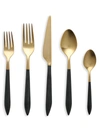 Vietri Ares Oro & Black 5-piece Flatware Set